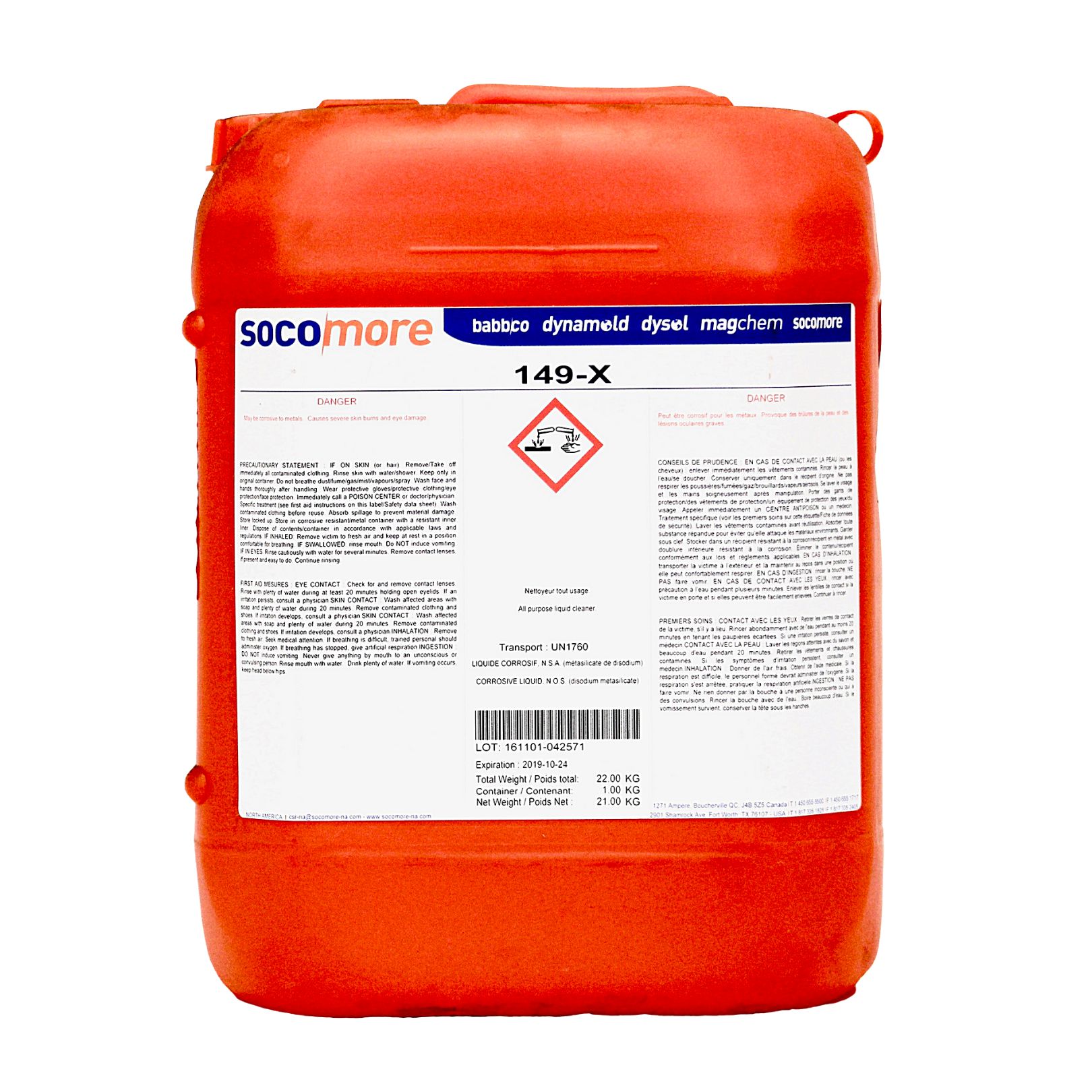 P40446-20L-P-1 AERODET 149X-20L CLEANER - Image 1